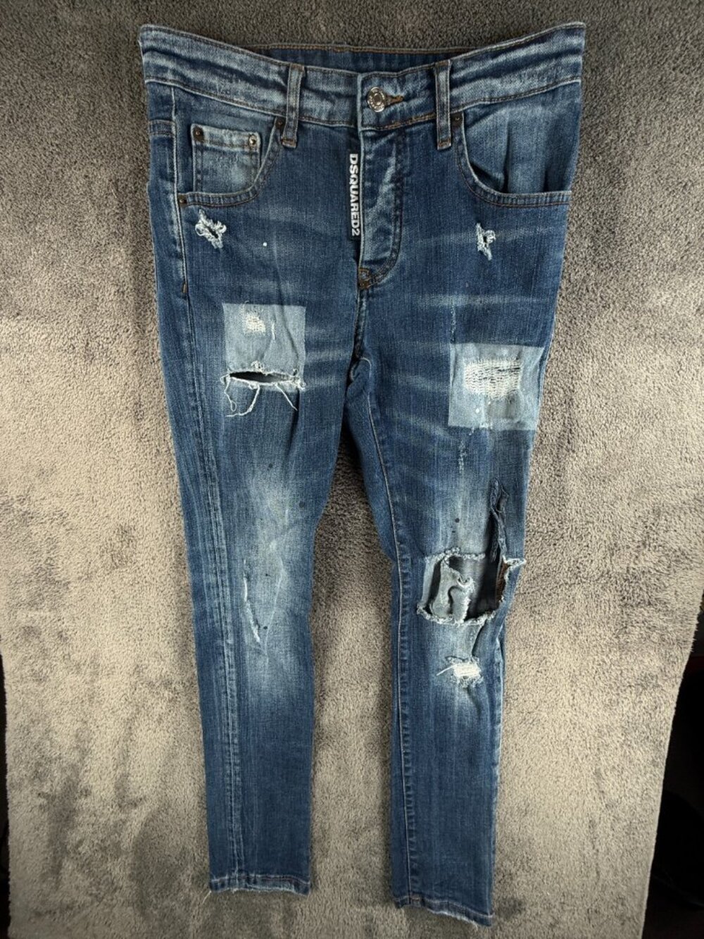 Dsquared2 Jeans Men Denim Urban 42 Blue Italy Slim Jean Skinny Adult Ripped